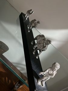 Vintage Metal Camel Caravan Figurine