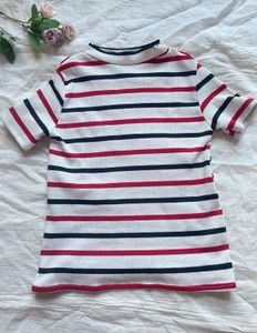 Striped Short Sleeve Top
