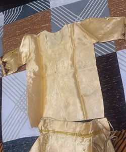 Golden Embellished Lehenga Choli Set
