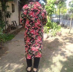 Soft Velvet Floral Kurta