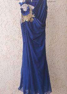 Royal Blue Embellished Ethnic Gown