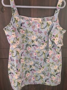 Chic Floral Cold Shoulder Top