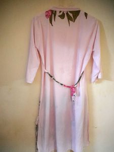 Pink Floral Kurta Set