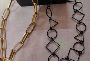 Combo Of 2 Neckpieces!! Black And Golden