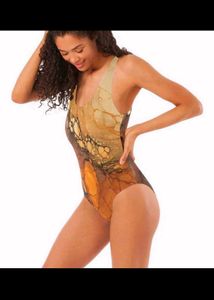 Abstract Print One Piece Swimsuit