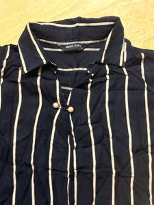 Classic Striped Navy Blue Top