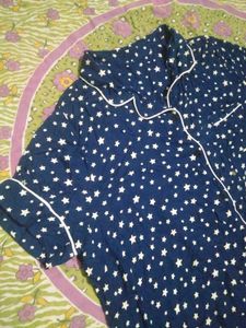 Cute Star Print Pajama Top