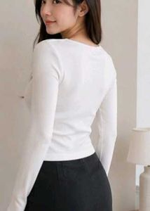 Criss-Cross Cut-Out Ribbed Knit Top