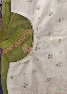 Pista green cape with inner gown