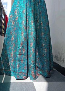 Beautiful Teal Brocade lehnga
