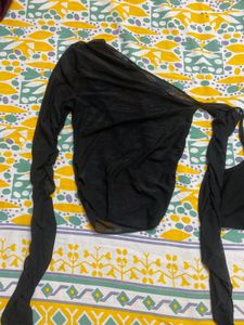 Sheer Black Mesh Top