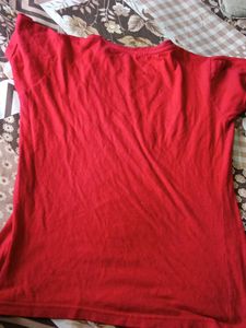 Red 'Be Happy' Graphic T-Shirt