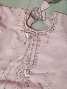Designer Pink Kurta Set with Embellishments
