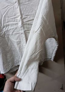 Classic White Linen Blend Shirt