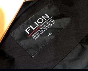 Flion Black Double Zipper Puffer Jacket