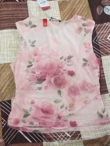 Chic Floral Sleeveless Wrap Top