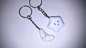 Cute Moon & Star combo Keychains 🌙⭐