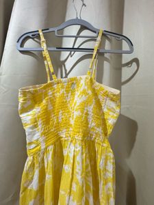 Charming Yellow Floral Summer Dress