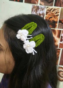 Handmade Crochet Flower Hair Clips