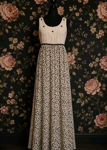 polka dots maxi dress