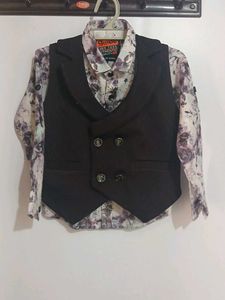 Boys Floral Print shirt with blazer and 👖