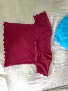 Maroon Casual Top