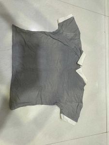 Grey Collared Crop Top