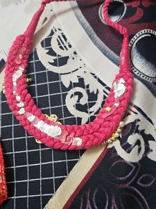Pink Braided Necklace