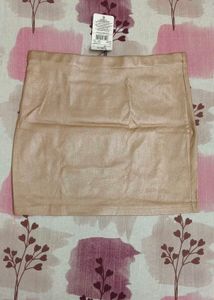 Gold Shimmer Party Mini Skirt Shein
