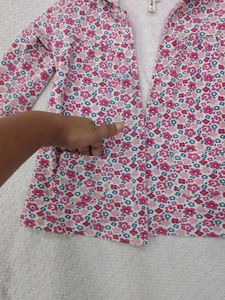 Cute Floral Hoodie Jacket for Girls