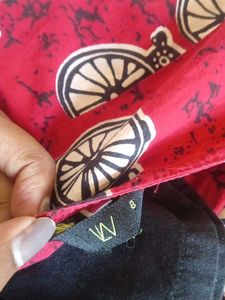 Maroon Kurta with Bicycle Print