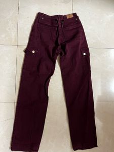 Burgundy Cargo Pants