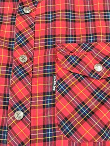 Vintage Red Plaid Flannel Shirt