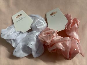 Sparkling Satin Scrunchies - Set of 2(brand new)