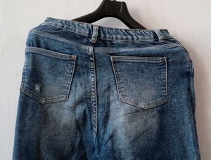 Blue Distressed Skinny Jeans
