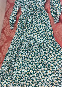 Green Floral Maxi Dress