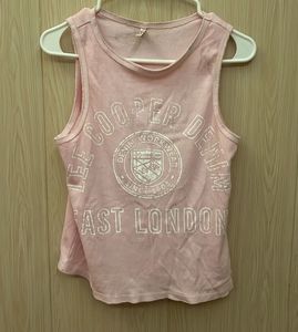 Lee Cooper Pink Graphic Tank Top