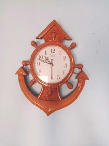Nautical Anchor Ship Wheel Clock
