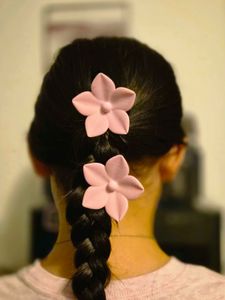 Cute Pink Flower Hair Clip-Set of 2