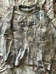 Gray Tie-Dye Graphic Sweatshirt