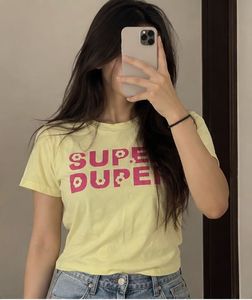 GINGER Yellow Printed T-Shirt