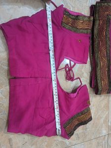 Stunning Pink Saree with Gold Embellishments