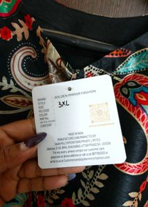Stylish Paisley Print Black Dress