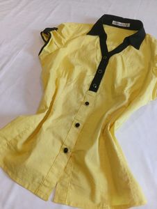 Y2K Yellow Black Top