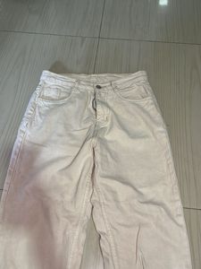 Cream Relaxed Fit Jeans