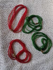Red/green Beaded Necklace