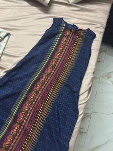 Vibrant Blue Printed Kurta