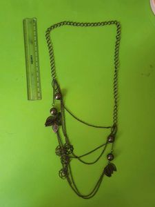 Layered Rose and Leaf Necklace