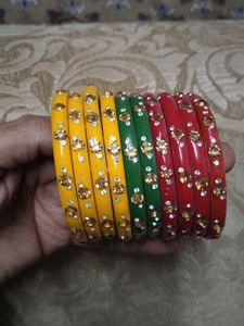 Colorful lakh Bangles Set