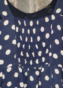 Casual Navy Blue Mini Dress/One Piece For Girls